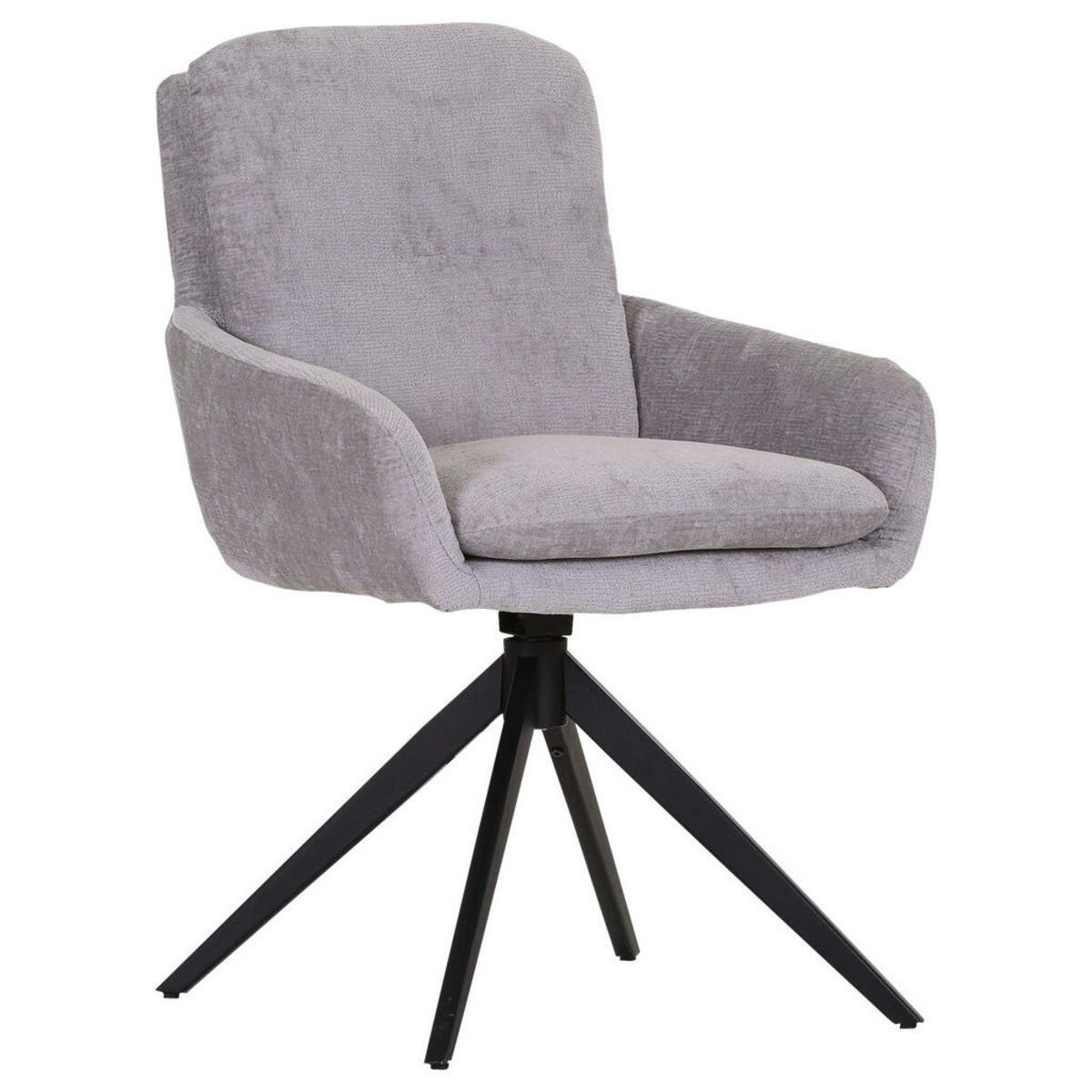 Bild 1 von Landscape Armlehnstuhl, Hellgrau, Textil, eckig, Drehkreuz, 60x89x69 cm, Sitzfläche 360° drehbar, automatische Rückholfunktion, Esszimmer, Stühle, Esszimmerstühle, Armlehnenstühle