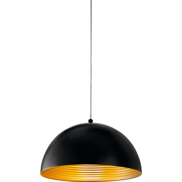 Bild 1 von Fabas Luce Hängeleuchte Dingle, Schwarz, Gold, Metall, 200 cm, DIN EN ISO 9001, höhenverstellbar, Lampen & Leuchten, Leuchtenserien