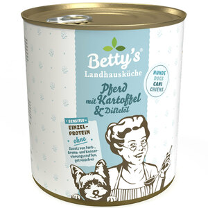 Betty's Landhausküche Pferd & Kartoffel & Distelöl 6 x 800g für Hund