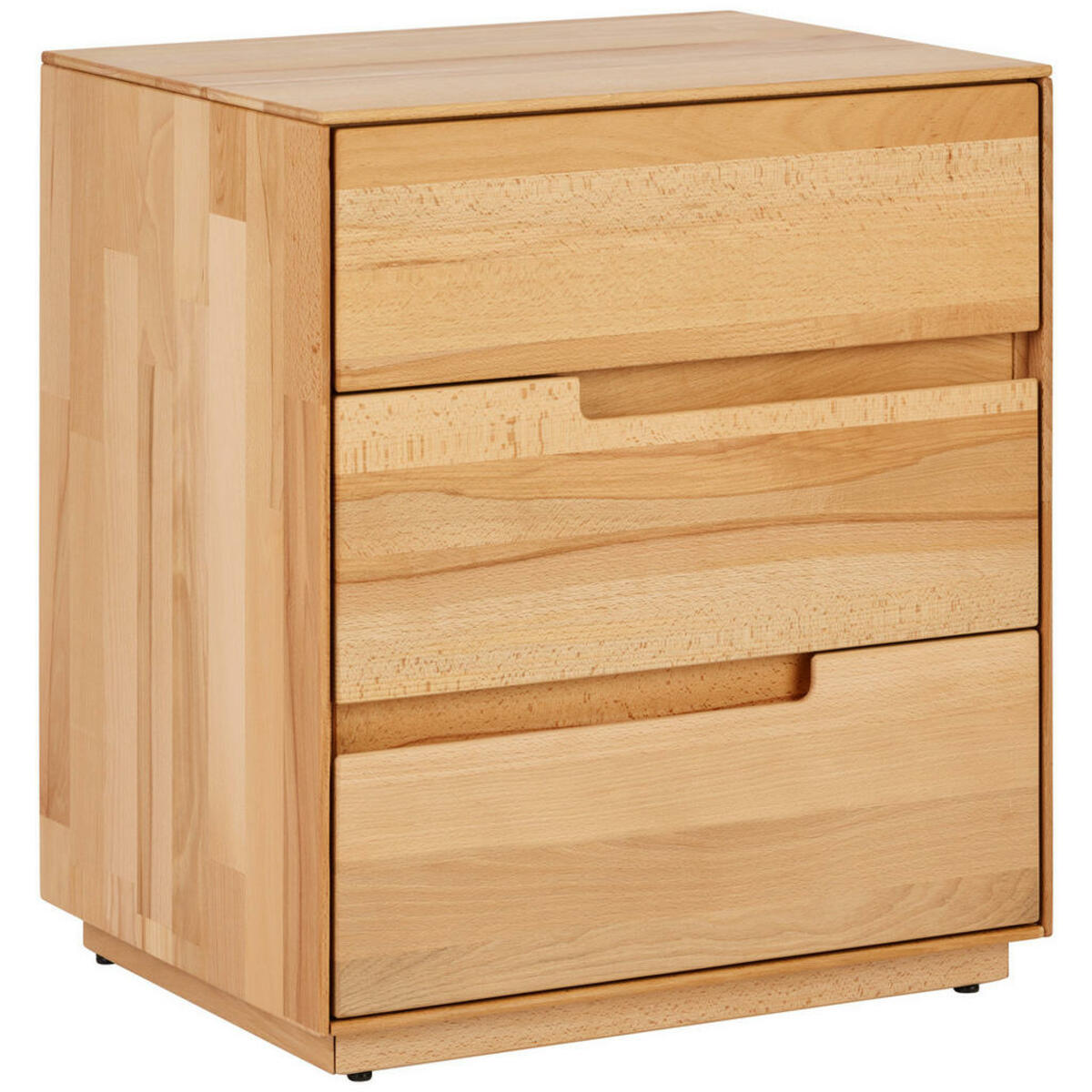 Bild 1 von Mid.you Nachtschrank, Kernbuche, Holz, Kernbuche, massiv, 3 Schubladen, 50x58x40 cm, Schlafzimmer, Nachttische