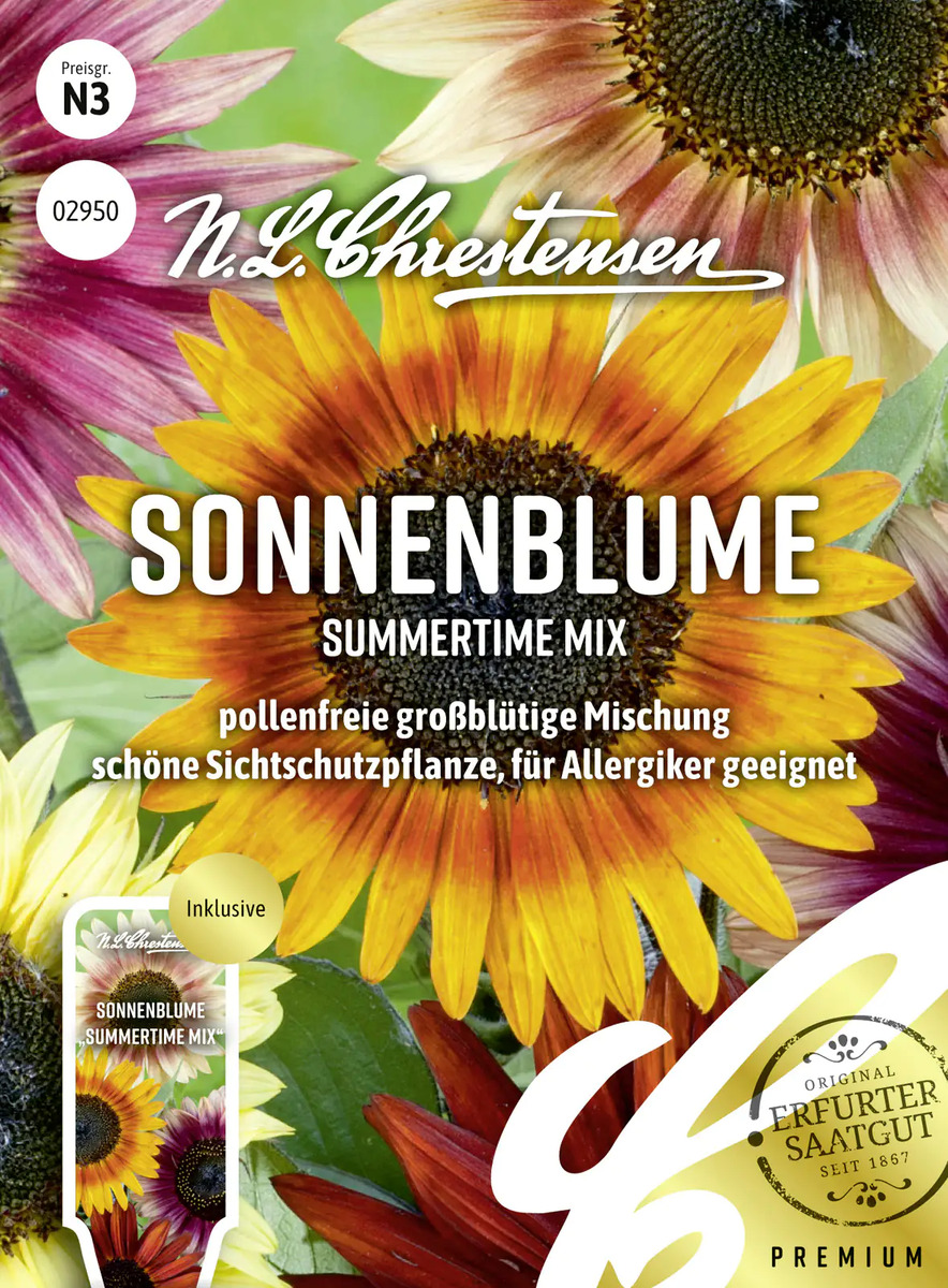N.L.Chrestensen Saatgut Sonnenblume Summertime Mix ca. 10 Pflanzen von