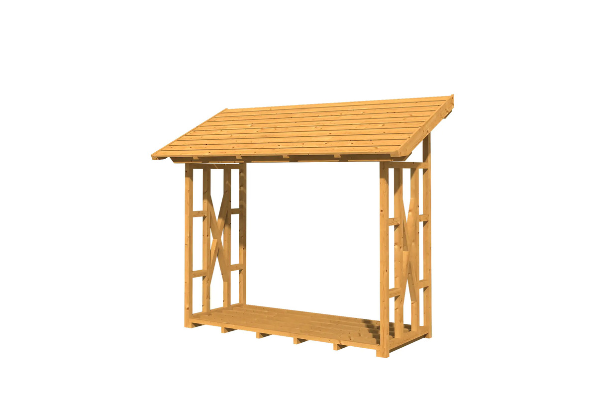 Bild 1 von SKAN HOLZ Holzunterstand Paul 2 290 x 126 cm , natur