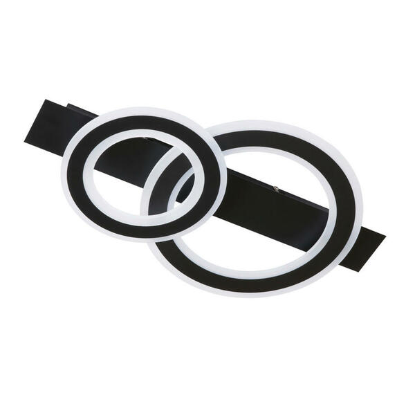 Bild 1 von Fischer & Honsel Led-Deckenleuchte Circle, Schwarz, Weiß, Metall, 61x36 cm, Farbtemperaturwechsler, Lampen & Leuchten, Led Beleuchtung, Led-deckenleuchten