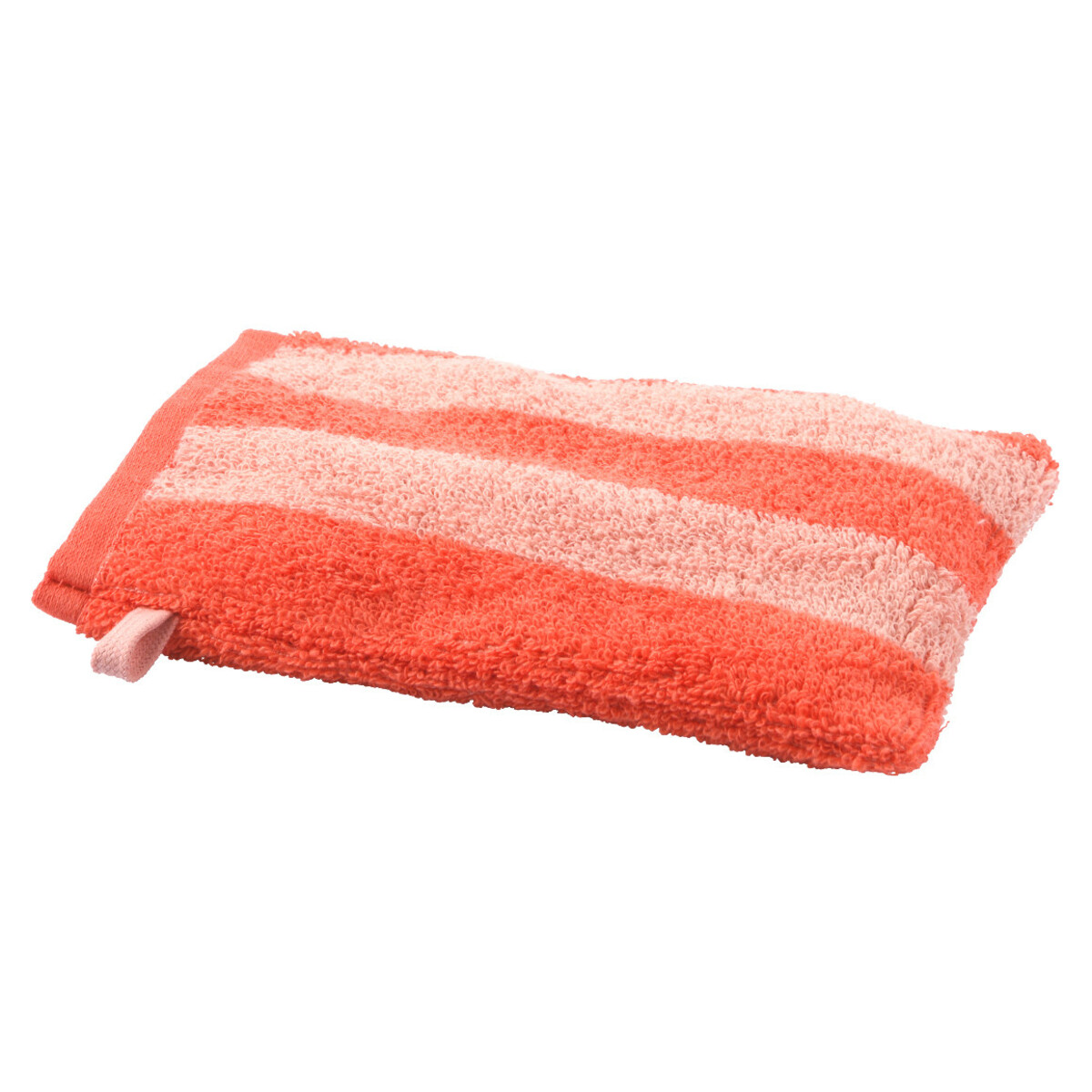 Bild 1 von Waschhandschuh im Streifen-Dessin APRICOT / ROSA