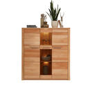 Bild 1 von Carryhome Highboard, Kernbuche, Metall, Kernbuche, massiv, 8 Fächer, 127x137x40 cm, Typenauswahl, Beimöbel erhältlich, stehend, Beleuchtung, Wohnzimmer, Kommoden & Sideboards, Highboards