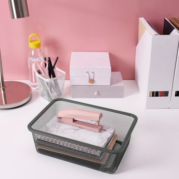 Bild 3 von TROFAST  Wandaufbewahrung, Kiefer weiß gebeizt, hell/dunkelgrau 93x21x30 cm