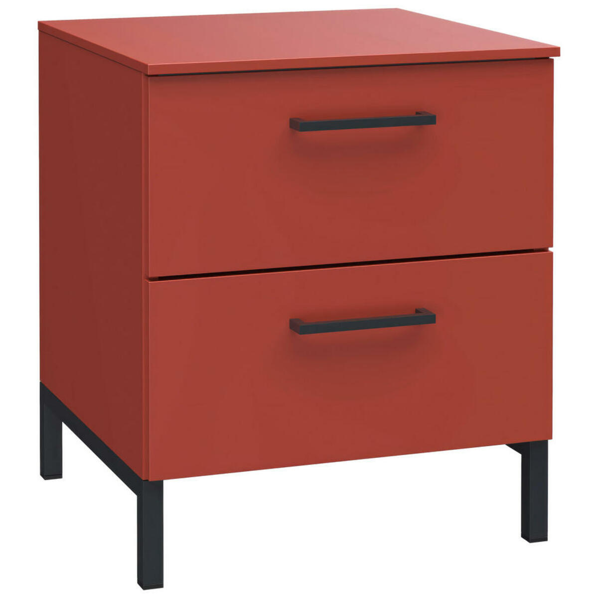 Bild 1 von Novel Nachtschrank Primolar Garda, Rot, Koralle, Metall, 2 Schubladen, 42x51x41 cm, Typenauswahl, Soft-Close-System, Schlafzimmer, Nachttische