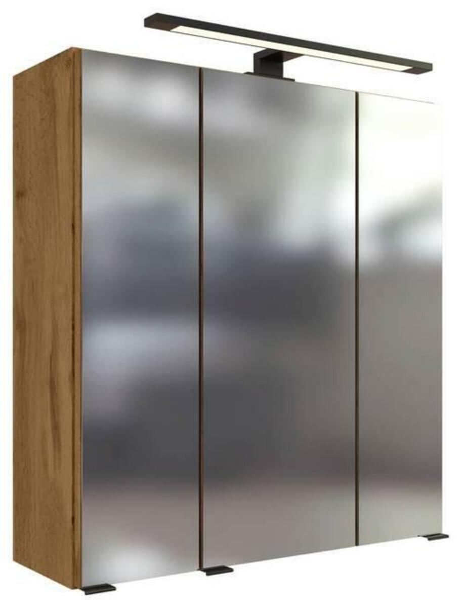Bild 1 von Spiegelschrank Manchester LED 3 Türen 60x64x20 cm