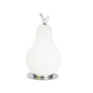 Fabas Luce Led-Tischleuchte Wilma, Weiß, Glas, 23 cm, ISO 9001, Schnurschalter, Touch (on/off), Lampen & Leuchten, Innenbeleuchtung, Tischlampen