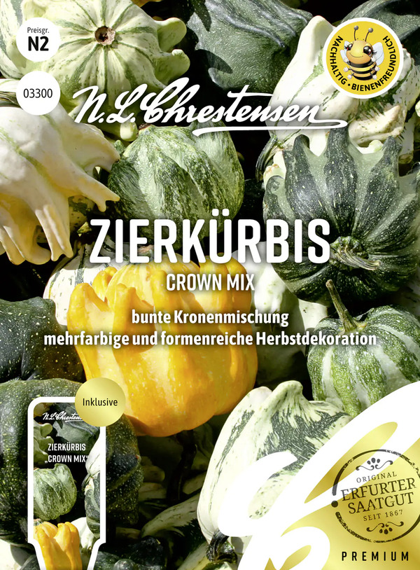 N.L.Chrestensen Saatgut Zierkürbis Crown Mix ca. 20 Pflanzen von Globus