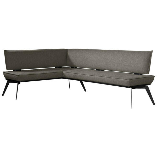 Bild 1 von Carryhome Eckbank, Schwarz, Dunkelgrau, Holz, Metall, Textil, Buche, massiv, Eckteil, 195x165 cm, Stoffauswahl, Esszimmer, Bänke, Eckbänke