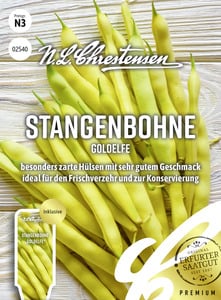 N.L.Chrestensen Saatgut Stangenbohne Goldelfe ca. 20 Stangen