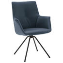 Bild 1 von Dieter Knoll Armlehnstuhl, Schwarz, Graublau, Metall, Leder, Echtleder, Semi-Anilinleder, Rundrohr, 65x91x63 cm, Beinauswahl, Lederauswahl, Typenauswahl, Esszimmer, Stühle, Armlehnenstühle