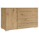 Bild 1 von Moderano Kommode, Eiche Artisan, Holzwerkstoff, 1 Fächer, 4 Schubladen, 120x77x40 cm, Blauer Engel, Goldenes M, BQ - Bündnis für Qualität, Made in Germany, DGM-Klimapakt, DGM-Emissionslabel, Type