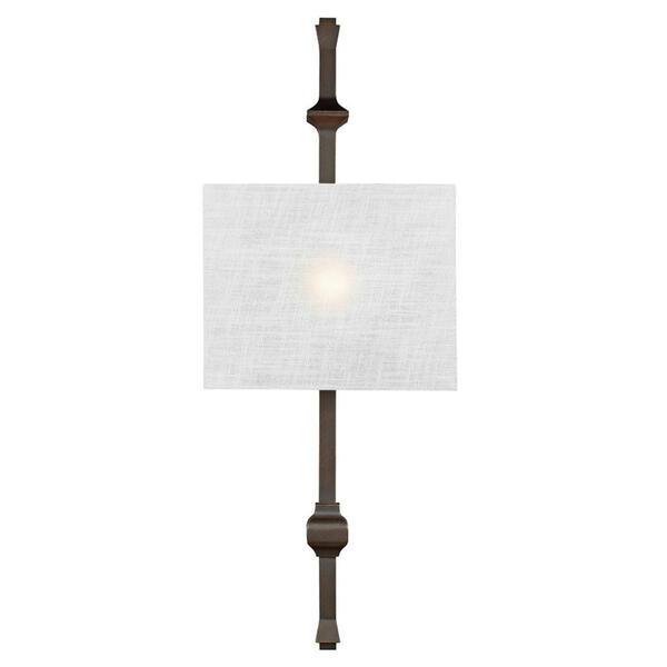 Bild 1 von Wandleuchte Elstead Teva, Bronze, Metall, Glas, 29.2x76.5x12.1 cm, Grüner Punkt, RoHS, Lampen & Leuchten, Innenbeleuchtung, Wandleuchten, Wandfackeln
