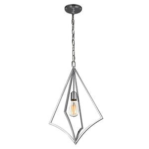 Hängeleuchte Elstead Nico, Chrom, Metall, 69.8 cm, Grüner Punkt, RoHS, Lampen & Leuchten, Innenbeleuchtung, Hängelampen, Esstischlampen