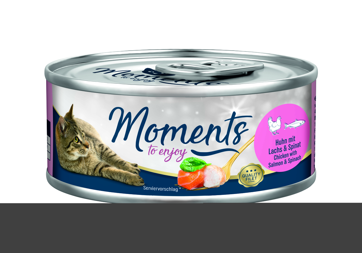 Bild 1 von MOMENTS Adult Huhn mit Lachs & Spinat 24x70 g
