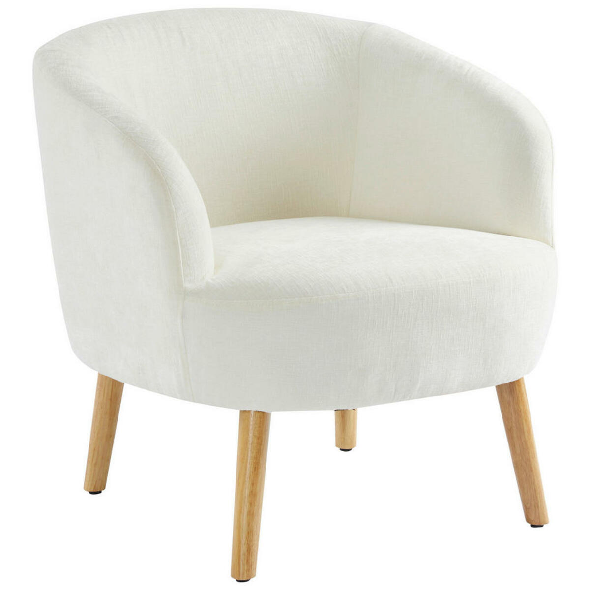 Bild 1 von Mid.you Sessel, Creme, Ecru, Holz, Textil, Kiefer, Kautschukholz, massiv, Sperrholz, 72x71x74 cm, Wohnzimmer, Sessel, Polstersessel