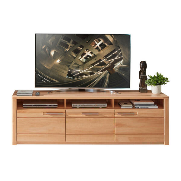 Bild 1 von Carryhome Tv-Element, Kernbuche, Metall, Kernbuche, massiv, 4 Fächer, 190x58x45 cm, Kabeldurchlass, Wohnzimmer, TV Möbel, TV-Elemente