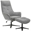 Bild 1 von Cantus Relaxsesselset, Grau, Schwarz, Metall, Textil, 73x108x83 cm, Wohnzimmer, Sessel, Relaxsessel