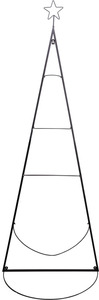 TrendLine Weihnachtsaufsteller Metall Tannenbaum 160 x 60 cm schwarz