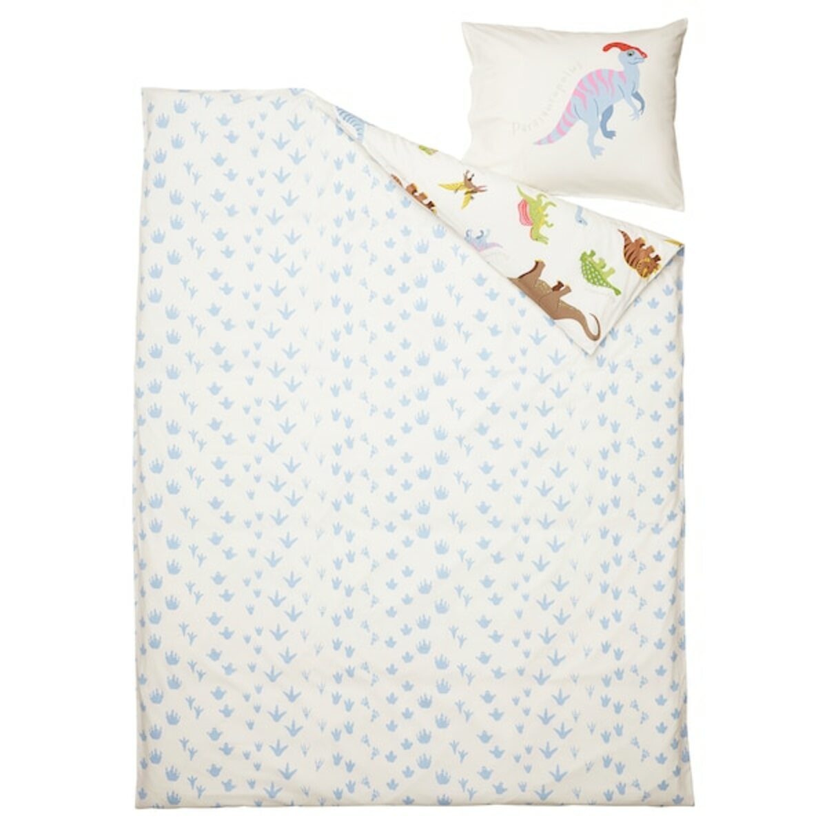 Bild 3 von JÄTTELIK  Bettwäsche-Set, 2-teilig, Dinosaurier/weiß 140x200/80x80 cm