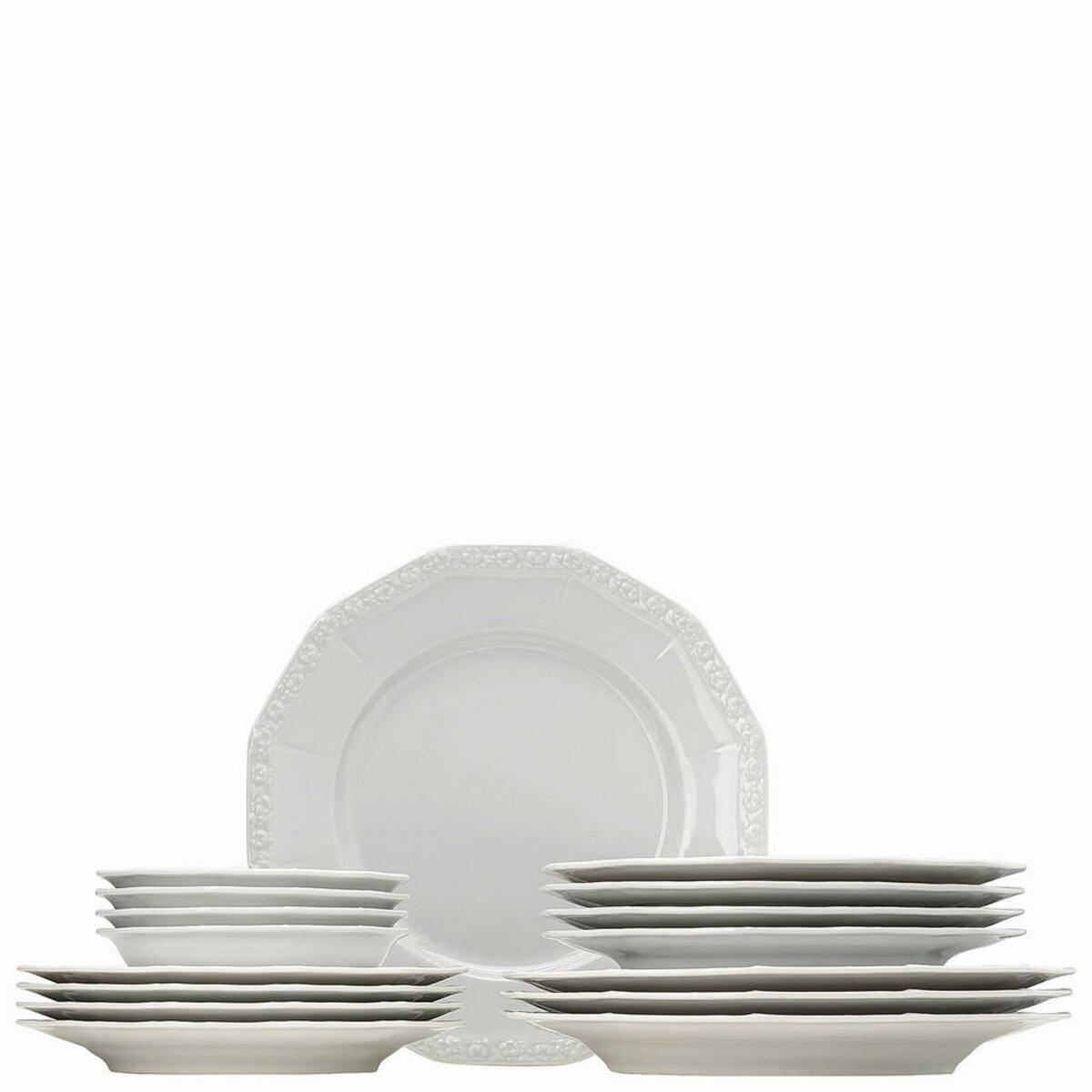 Bild 1 von Rosenthal Kombiservice Maria weiß, Weiß, Keramik, 16-teilig, 220 ml, 40x30 cm, DIN EN ISO 14001, DIN EN ISO 9001, Essen & Trinken, Geschirr, Geschirr-Sets, Kombiservice