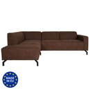 Bild 1 von Ecksofa MCW-J60, Couch Sofa mit Ottomane links, Made in EU, wasserabweisend 247cm ~ Kunstleder braun