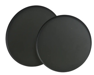 Kaemingk Tablett aus Eisen matt schwarz Ø 35 cm