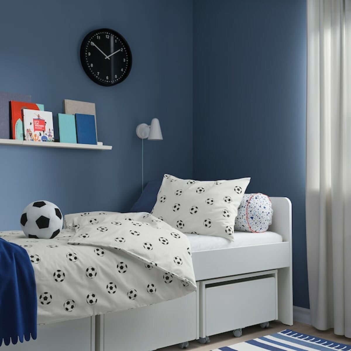 Bild 3 von SPORTSLIG  Bettwäsche-Set, 2-teilig, Fußballmuster 140x200/80x80 cm