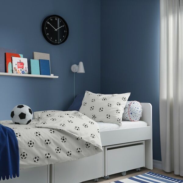 Bild 3 von SPORTSLIG  Bettwäsche-Set, 2-teilig, Fußballmuster 140x200/80x80 cm