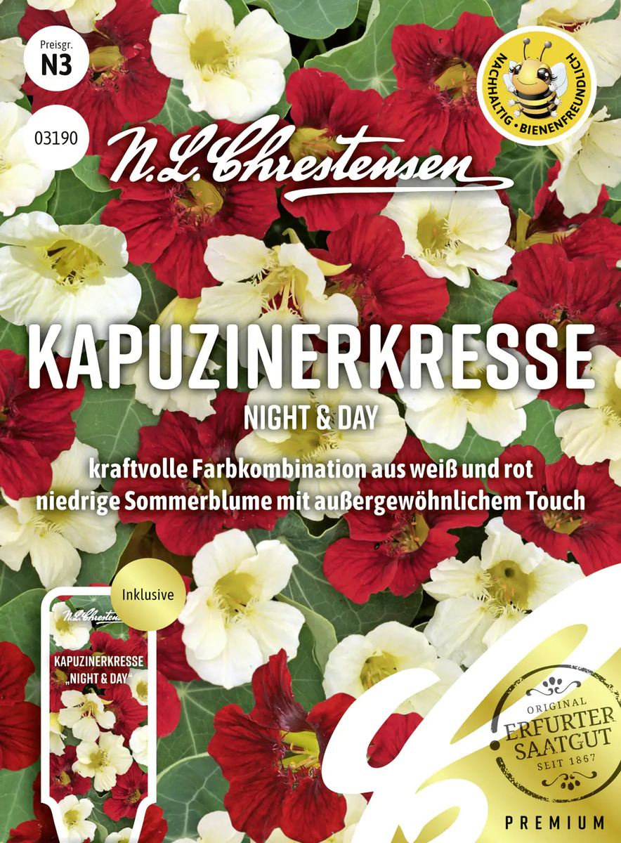 Bild 1 von N.L.Chrestensen Saatgut Kapuzinerkresse Night & Day ca. 25 Pflanzen