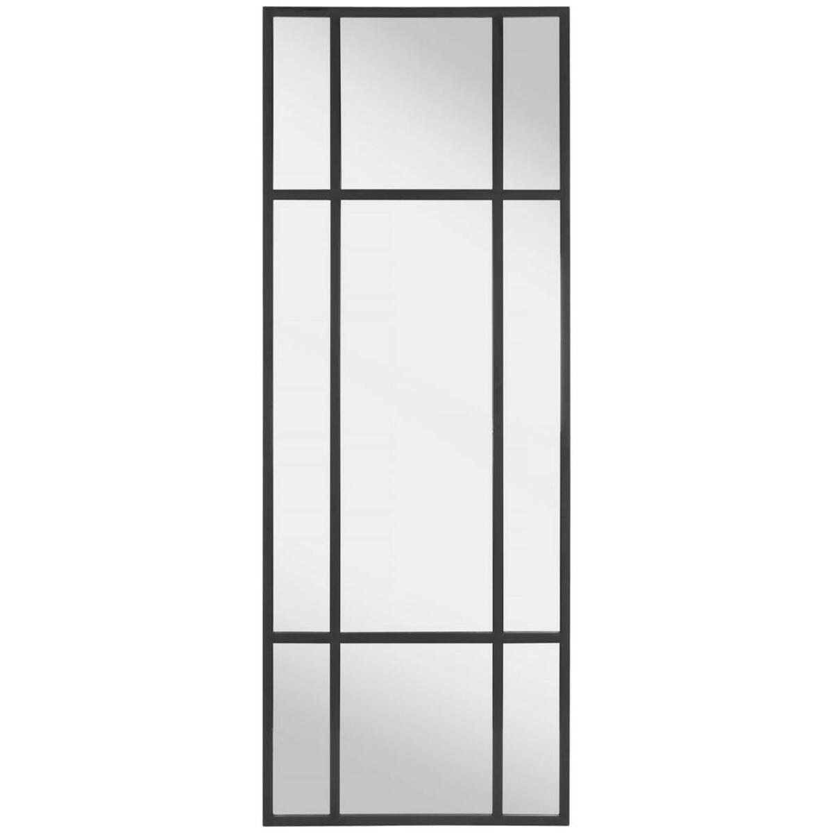 Bild 1 von Mid.you Wandspiegel, Schwarz, Metall, Glas, rechteckig, 60x160x3 cm, Bsci, Badezimmer, Badezimmerspiegel, Badspiegel