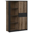 Bild 1 von Highboard, Schwarz, Eiche, 60x195x41 cm, Wohnzimmer, Kommoden & Sideboards, Highboards