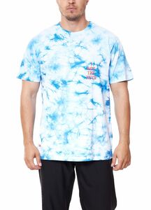 Kreem Keys Tie Dye Tee Herren Freizeit-Shirt in Batik-Optik 9163-2506/4543 Blau