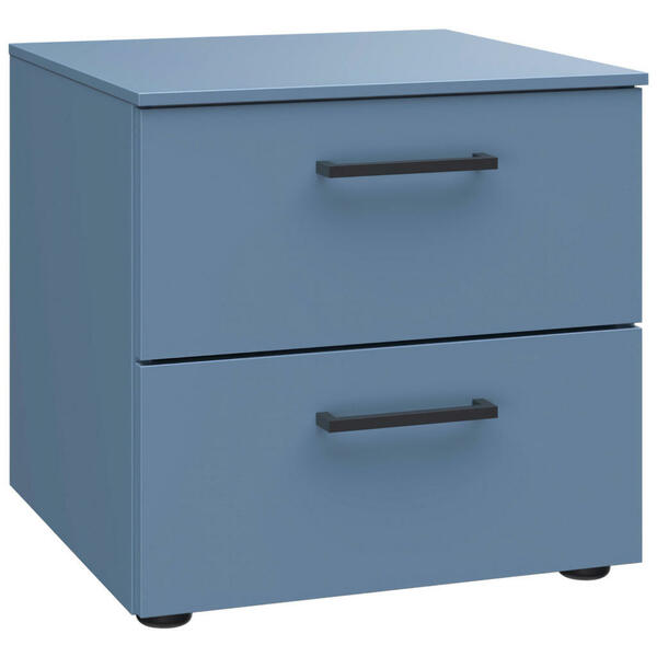 Bild 1 von Novel Nachtschrank Primolar Garda, Blau, Metall, 2 Schubladen, 42x41x41 cm, Typenauswahl, Soft-Close-System, Schlafzimmer, Nachttische