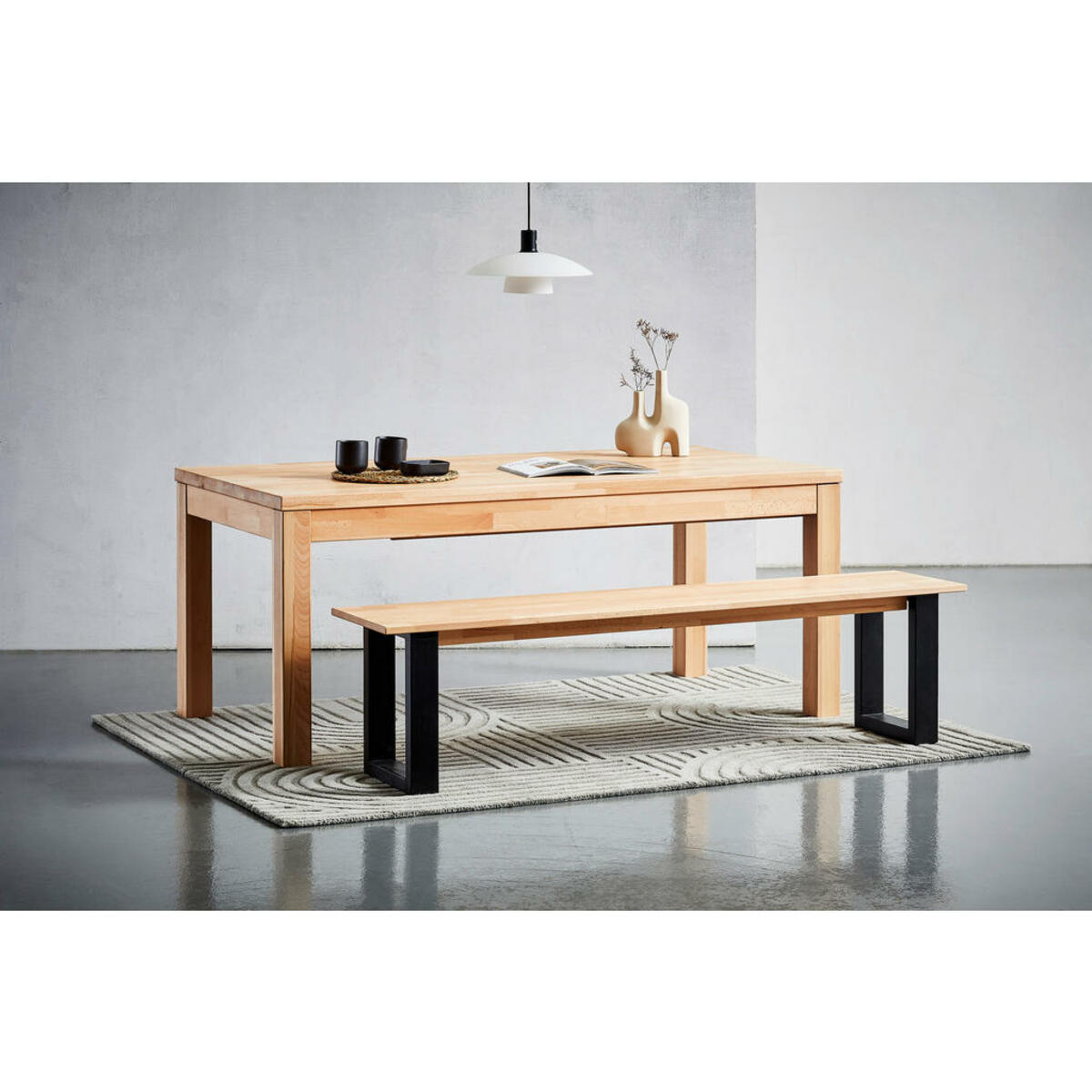 Bild 1 von Livetastic Sitzbank, Kernbuche, Holz, Kernbuche, massiv, 3-Sitzer, 160x45 cm, Esszimmer, Bänke, Sitzbänke