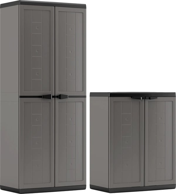 Bild 1 von Keter Kunststoffschrank Jolly 2er Set 166 x 68 x 39 cm & 87 x 68 x 39 cm