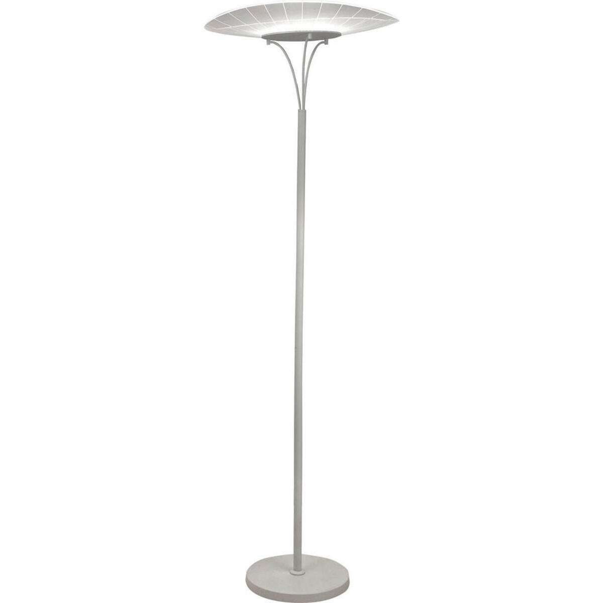 Bild 1 von Fabas Luce Led-Deckenfluter Vela, Transparent, Metall, Kunststoff, oval,oval, 36x175 cm, DIN EN ISO 9001, Fußschalter, gleichmäßige Lichtverteilung, Lampen & Leuchten, Leuchtenserien