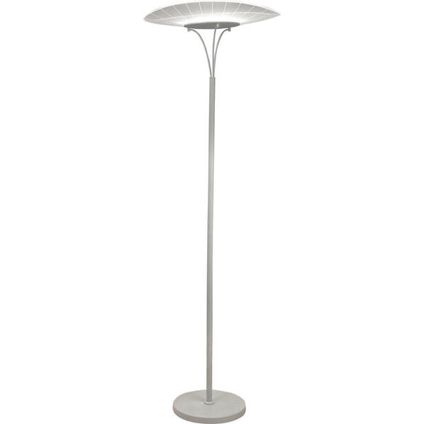 Bild 1 von Fabas Luce Led-Deckenfluter Vela, Transparent, Metall, Kunststoff, oval,oval, 36x175 cm, DIN EN ISO 9001, Fußschalter, gleichmäßige Lichtverteilung, Lampen & Leuchten, Leuchtenserien