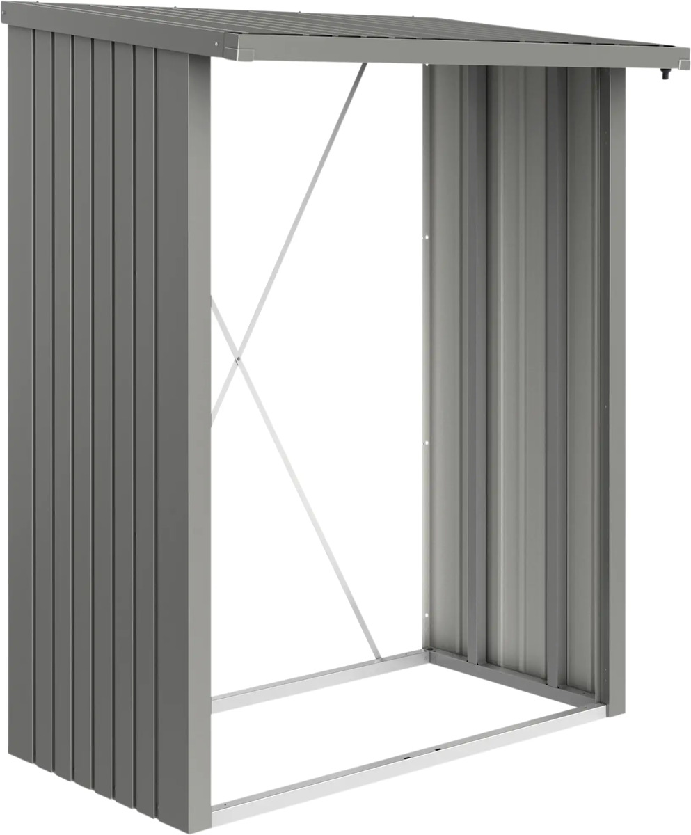 Bild 1 von Biohort Kaminholzregal Woodstock 150 157 x 102 x 199 cm quarzgrau