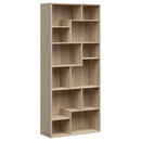 Bild 1 von Regal, Sonoma Eiche, Holzwerkstoff, 8 Fächer, 87.5x197.5x33.5 cm, Arbeitszimmer, Büroregale, Bücherregale