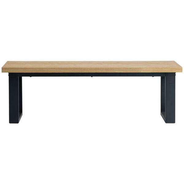 Bild 1 von Mid.you Sitzbank, Natur, Schwarz, Holz, Metall, Eiche, furniert, 3-Sitzer, 160x45x40 cm, Bsci, Esszimmer, Bänke, Sitzbänke