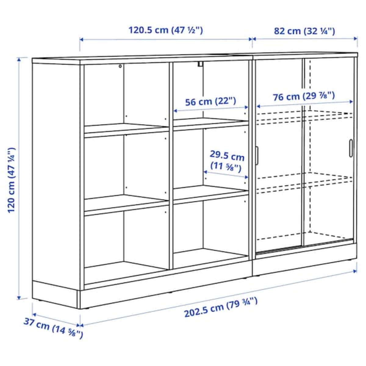 Bild 3 von TONSTAD  Aufbewahrungskombi, Eichenfurnier 202x120 cm