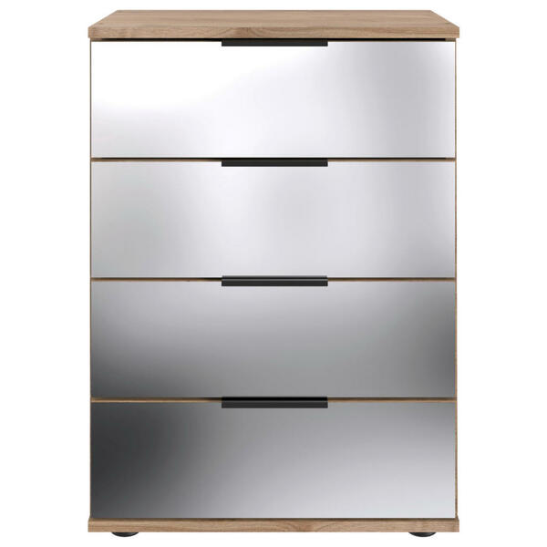 Bild 1 von Mid.you Nachtschrank, Eiche, Metall, 4 Schubladen, 52x74x38 cm, BQ - Bündnis für Qualität, Made in Germany, DIN EN ISO 9001, Typenauswahl, Schlafzimmer, Nachttische