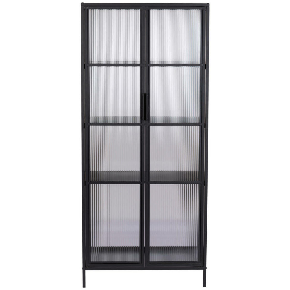 Bild 1 von Mid.you Vitrine, Schwarz, Metall, 4 Fächer, 70x159x40 cm, Esszimmer, Vitrinen
