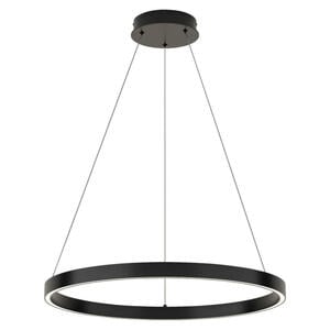 Pendelleuchte, Schwarz, Metall, rund,rund, A, 60x60x120 cm, CE, höhenverstellbar, beliebig kürzbar, gleichmäßige Lichtverteilung, Lampen & Leuchten, Innenbeleuchtung, Hängelampen, Pendelleuchten
