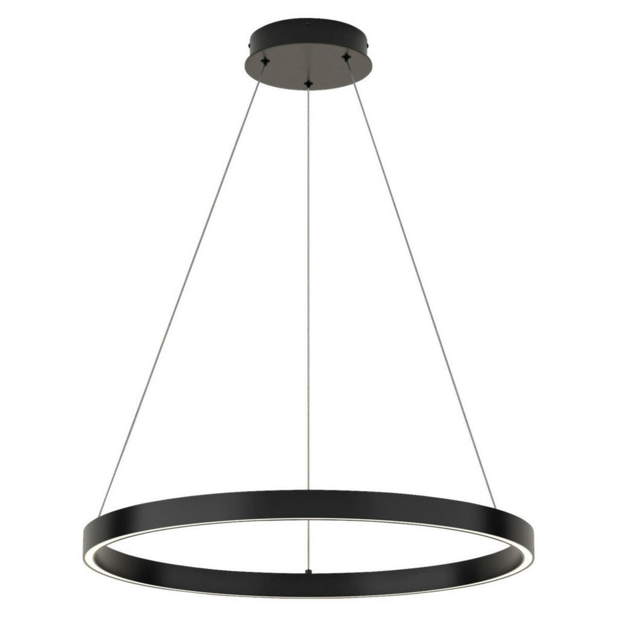 Bild 1 von Pendelleuchte, Schwarz, Metall, rund,rund, A, 60x60x120 cm, CE, höhenverstellbar, beliebig kürzbar, gleichmäßige Lichtverteilung, Lampen & Leuchten, Innenbeleuchtung, Hängelampen, Pendelleuchten