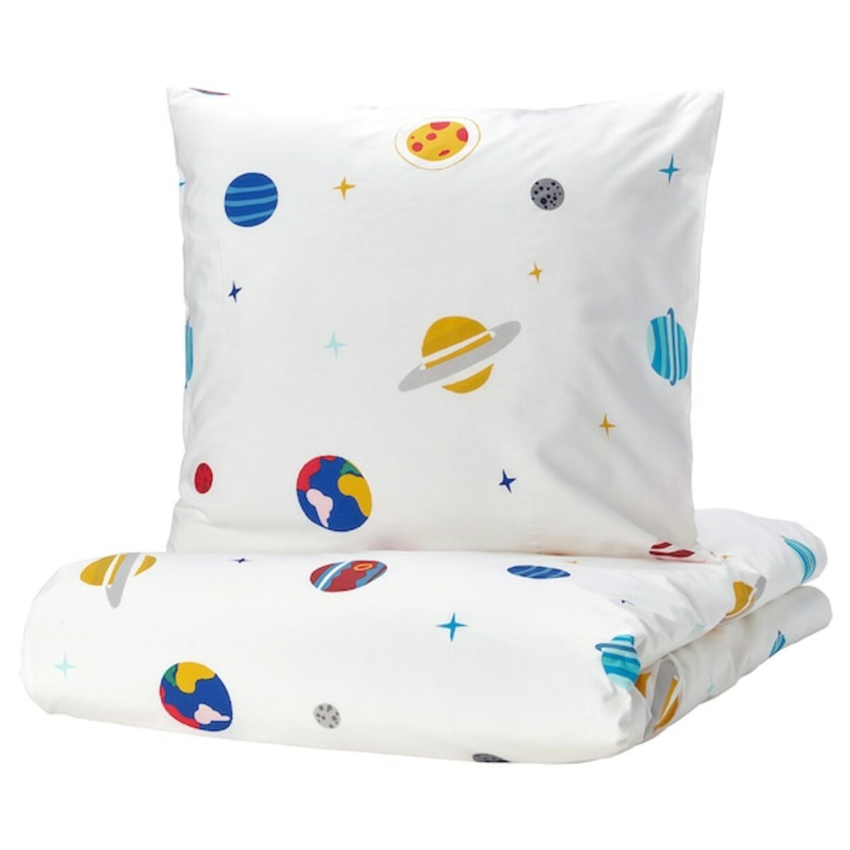 Bild 3 von AFTONSPARV  Bettwäsche-Set, 2-teilig, Weltraum/bunt 140x200/80x80 cm