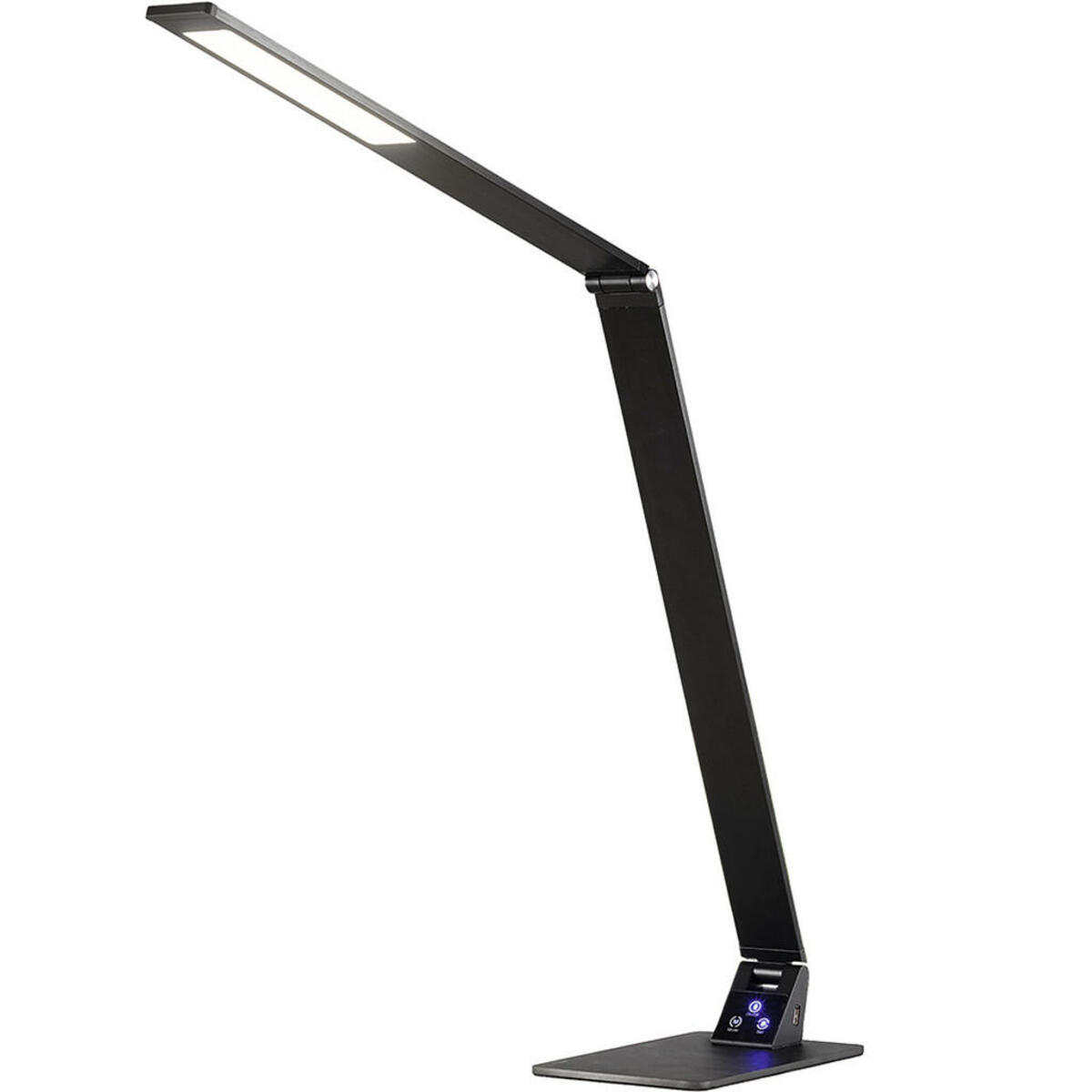 Bild 1 von Fabas Luce Led-Schreibtischleuchte Wasp, Schwarz, Metall, F, 106 cm, DIN EN ISO 9001, Lesearm, Touch-Schalter (on/off), mit Schalter, Handyladefunktion, Farbtemperaturwechsler, klappbar, Lampen & Leu
